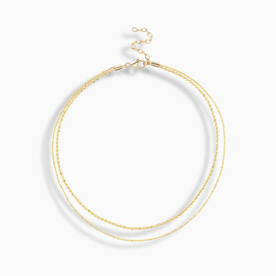 Double Diamond Bead Necklace