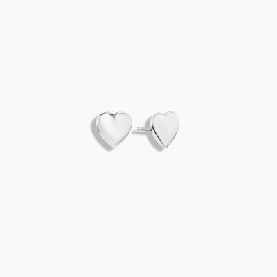 Sterling Silver Heart Studs