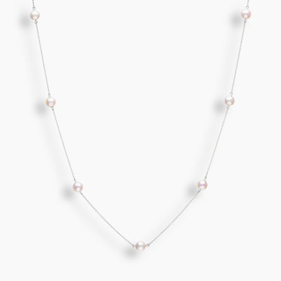 Akoya Pearl Station Necklace
