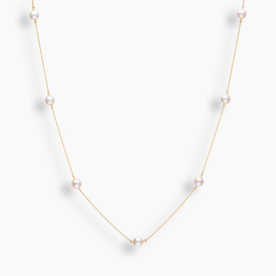 Akoya Pearl Station Necklace