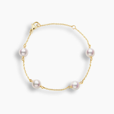 Akoya Pearl Station Bracelet
