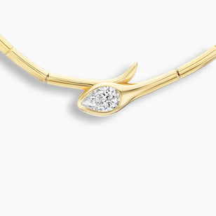 Pear Diamond Snake Necklace