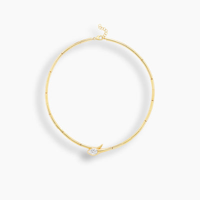 Pear Diamond Snake Necklace