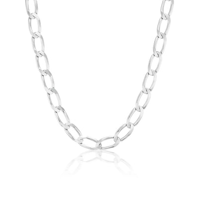 Collar de cadena de plata de ley