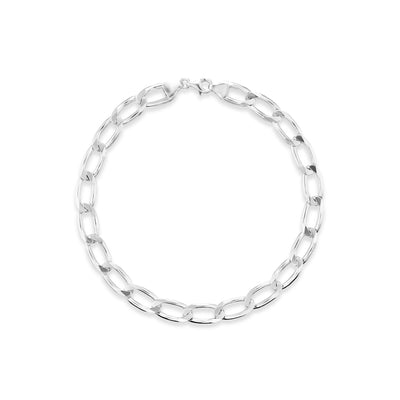 Collar de cadena de plata de ley