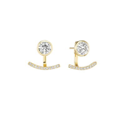 Diamond Curved Bar Earring Jackets