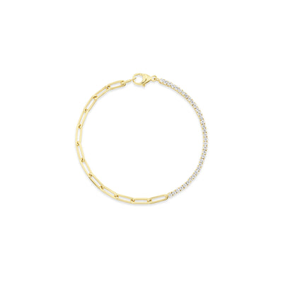 Collar llamativo de tenis con clip de diamantes de Kate Mara x KBH