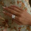 Danielle Marquise Diamond Wave Wrap Ring