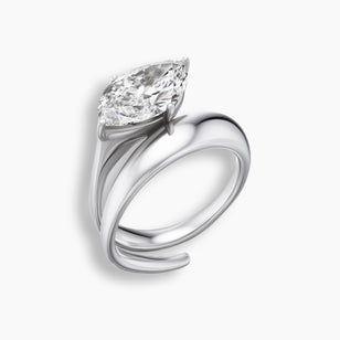 4.5 TCW Marquise Diamond Wave Wrap Ring