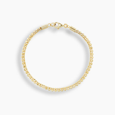Double Diamond Bead Cut Bracelet