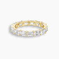 East West Emerald Cut Diamond Eternity Band