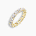 East West Emerald Cut Diamond Eternity Band