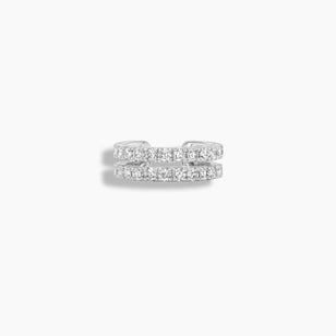 Kate Mara x KBH Sterling Silver Double Diamond Ear Cuff