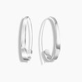 Sterling Silver Flat Hoop Earrings