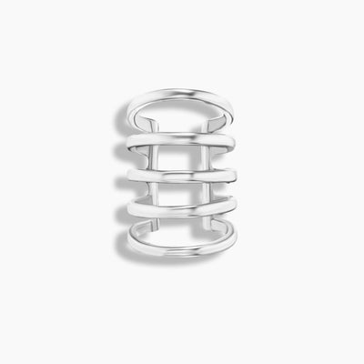Sterling Silver Five Row Ear Cuff