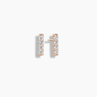 Thick Diamond Bar Studs
