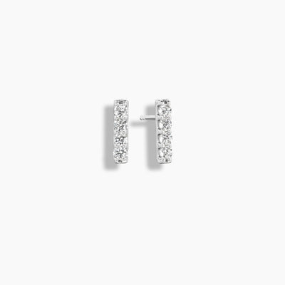 Thick Diamond Bar Studs