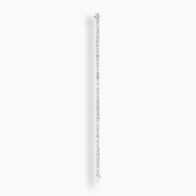 Emerald Cut Diamond Bezel Tennis Bracelet