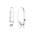 Sterling Silver Flat Hoop Earrings