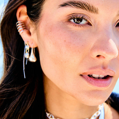 Sterling Silver Five Row Ear Cuff