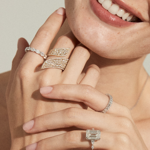 East West Oval Cut Diamond Eternity Band