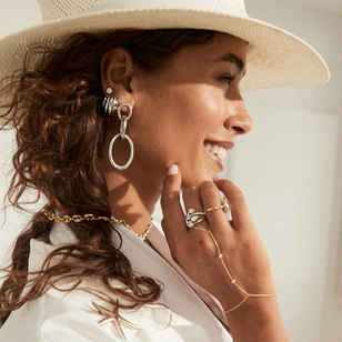 Sterling Silver Triple Loop Earrings