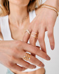 Diamond Bezel Spiral Ring