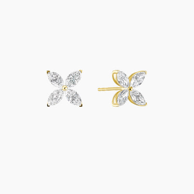 Diamond Petal Studs