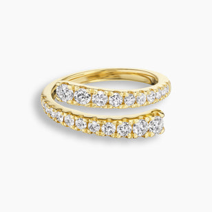 Graduated Diamond Wrap Ring