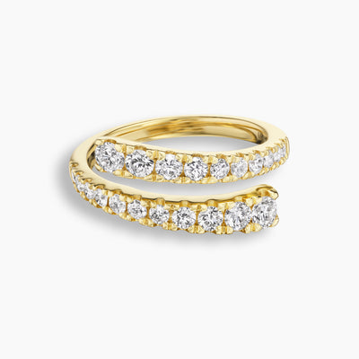 Graduated Diamond Wrap Ring