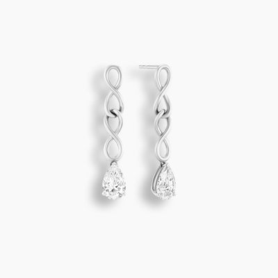 Huggies colgantes de diamantes