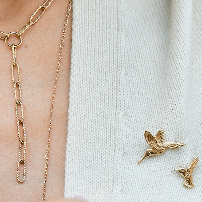 Mini Hummingbird Brooch