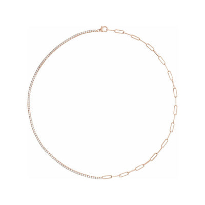 Kate Mara x KBH Diamond Paperclip Tennis Statement Necklace