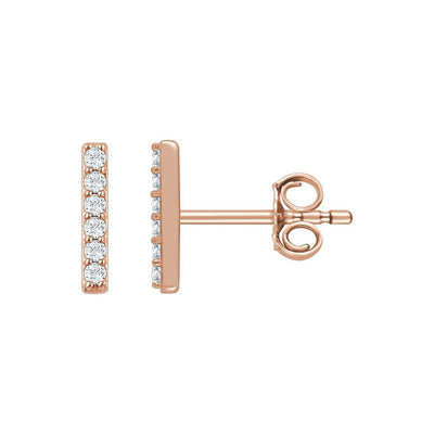 Pendientes con barra de diamantes mini Kate Mara x KBH