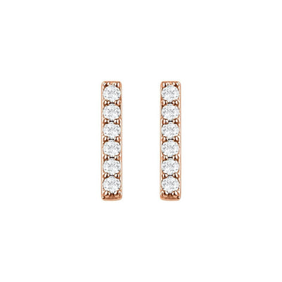 Pendientes con barra de diamantes mini Kate Mara x KBH