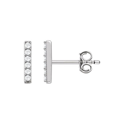 Pendientes con barra de diamantes mini Kate Mara x KBH