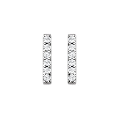 Pendientes con barra de diamantes mini Kate Mara x KBH