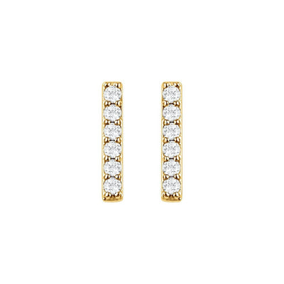 Pendientes con barra de diamantes mini Kate Mara x KBH