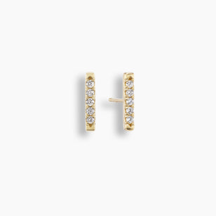 Pendientes con barra de diamantes mini Kate Mara x KBH