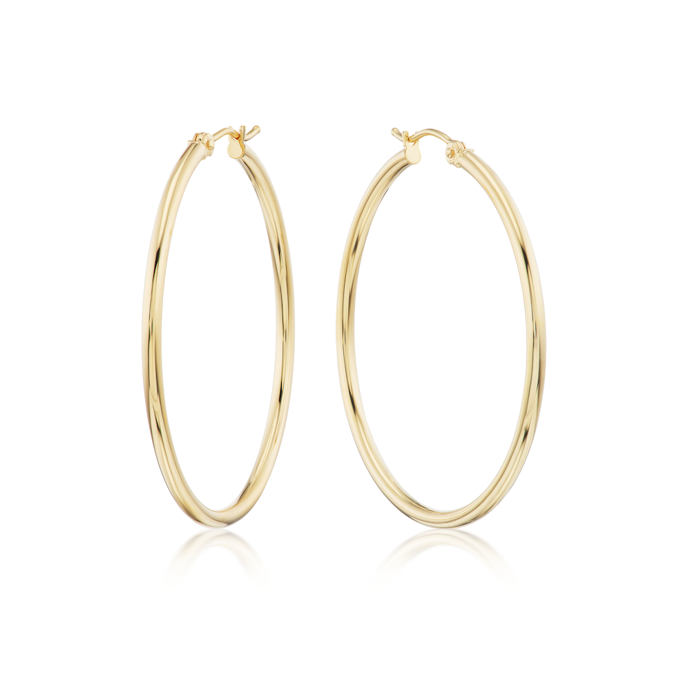 Large tube hoop hotsell earrings