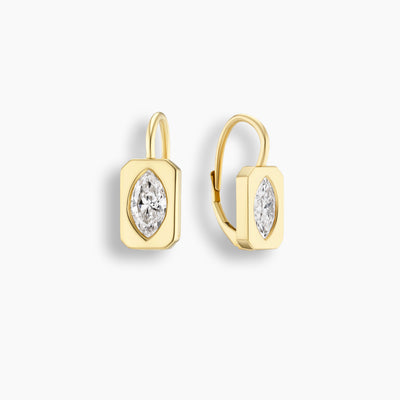 Marquise Diamond Frame Drop Earrings