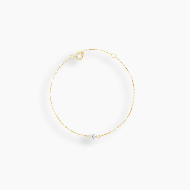 Marquise Diamond Evil Eye Bracelet