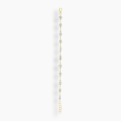 Mixed Shape Diamond Tennis Bracelet