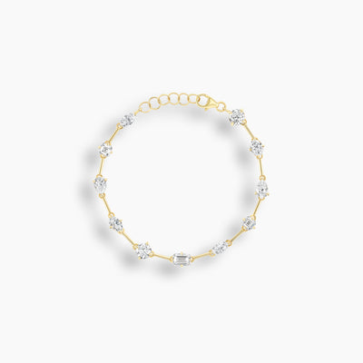 Mixed Shape Diamond Tennis Bracelet