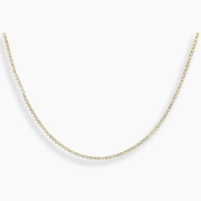 Infinity Bezel Diamond Tennis Necklace