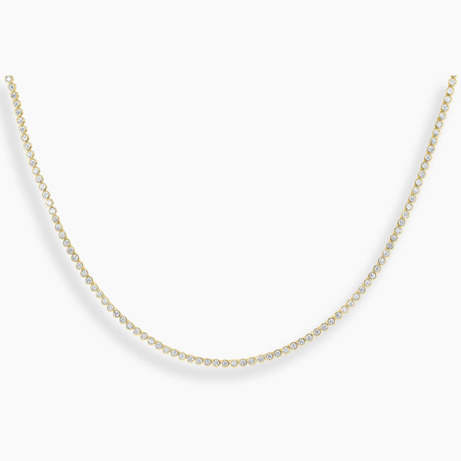Collar clásico de tenis con diamantes
