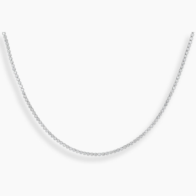 Collar clásico de tenis con diamantes