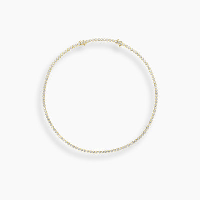 Infinity Bezel Diamond Tennis Necklace
