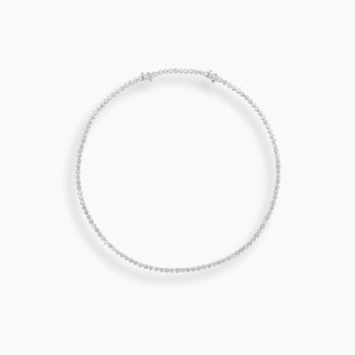 Infinity Bezel Diamond Tennis Necklace