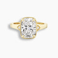 4.02 ct. Cushion Cut Bezel Diamond Engagement Ring